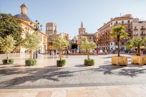 Plaza de la virgen en Valencia
